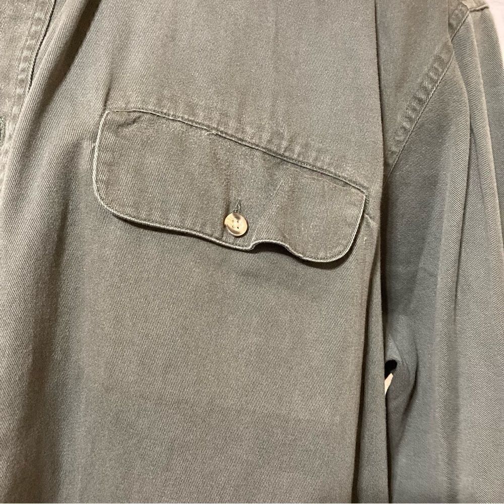 LEE green button down long sleeve shirt XL GUC - Picture 7 of 8